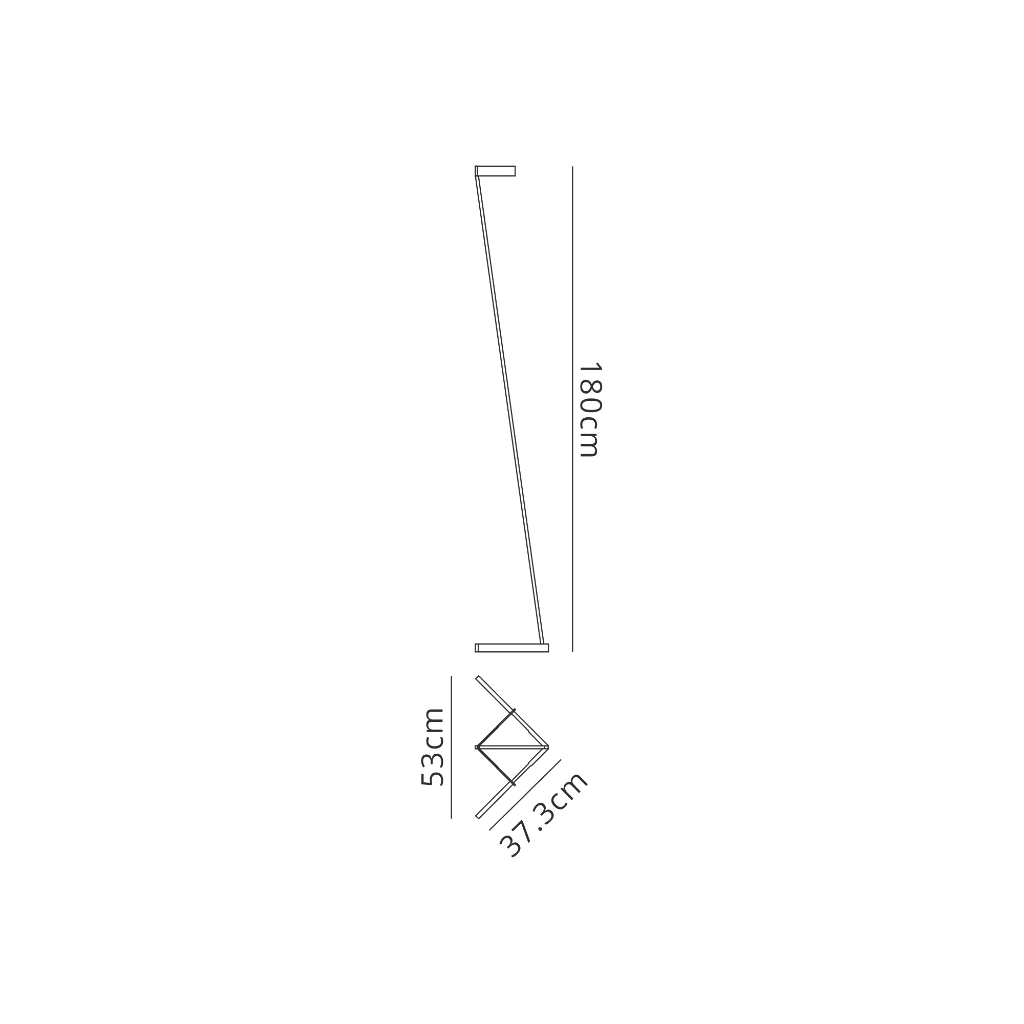 M7335  Vector Floor Lamp 20W LED Gold
